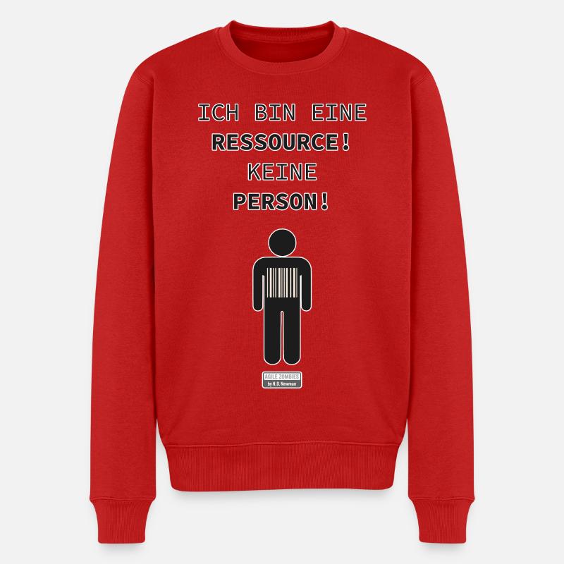 Ich bin eine Ressource, keine Person! - Männer Premium Bio Pullover - Rot