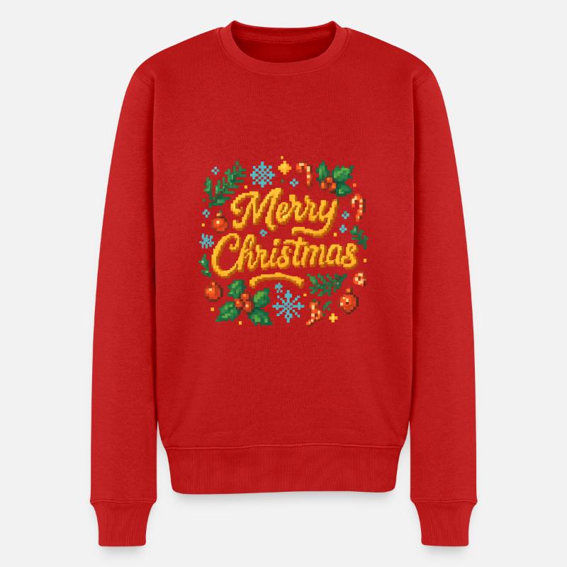 Ugly Christmas Weihnachten - Männer Premium Bio Pullover - Rot
