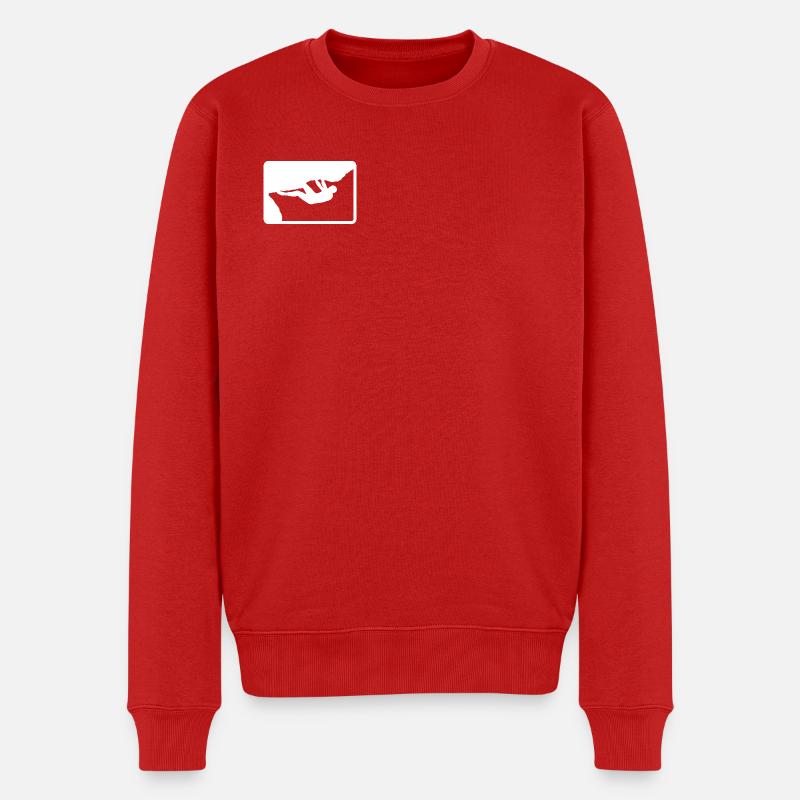 Outdoor Boulderer - Männer Premium Bio Pullover - Rot