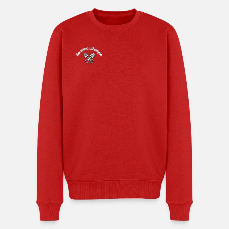 Boosted Lifestyle  - Männer Premium Bio Pullover - Rot