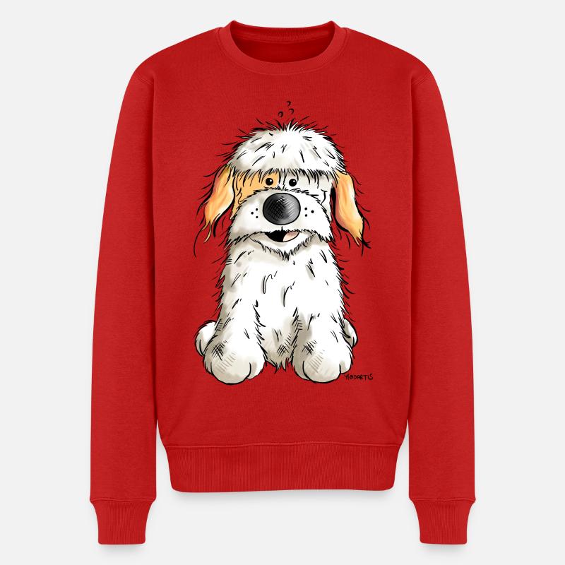 Knuffiger Havaneser - Männer Premium Bio Pullover - Rot
