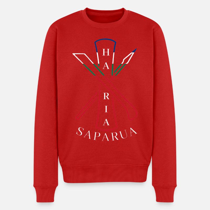 HARIA SAPARUA - Männer Premium Bio Pullover - Rot