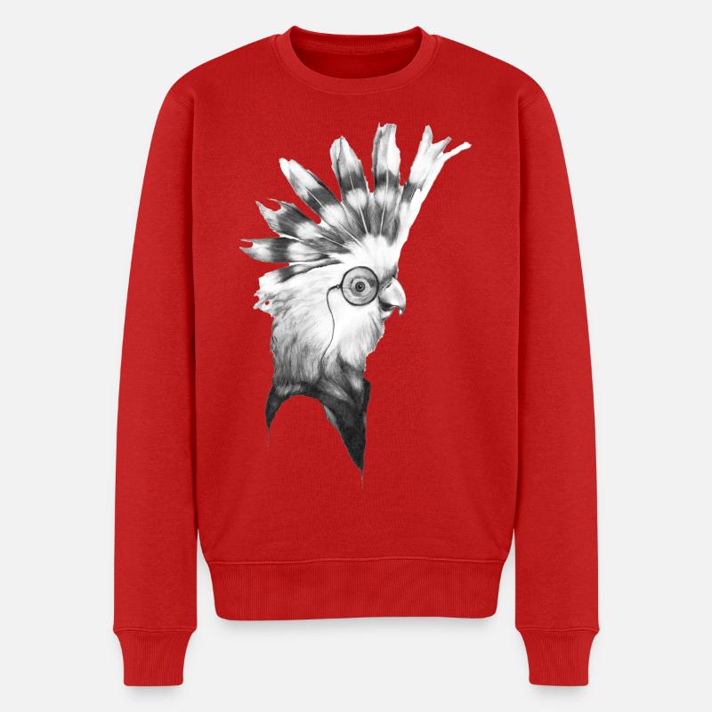 Cacatoes - Pull Premium bio Homme - rouge