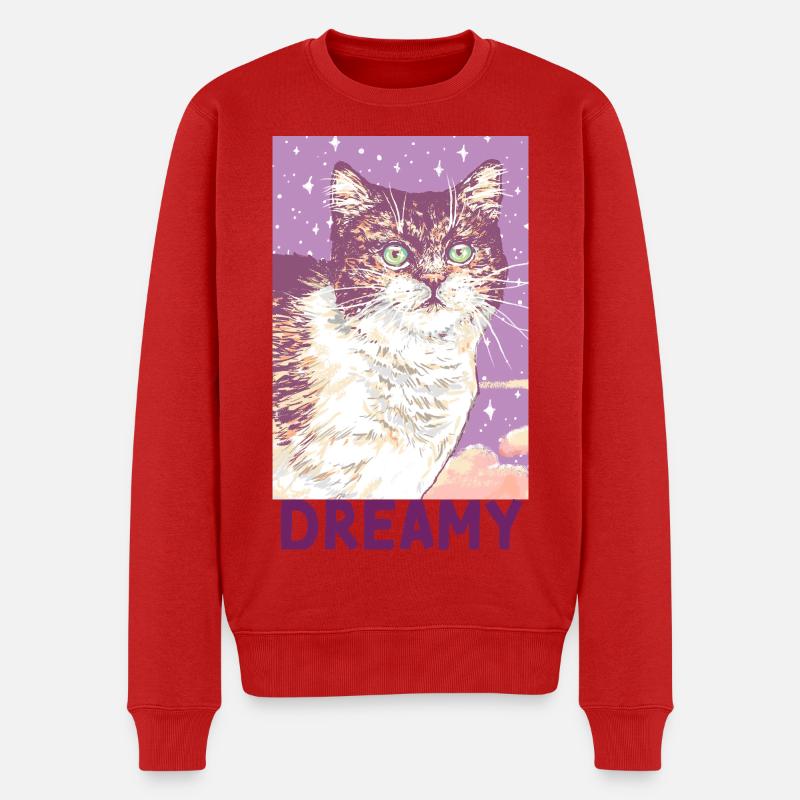 VERTRÄUMT - Männer Premium Bio Pullover - Rot