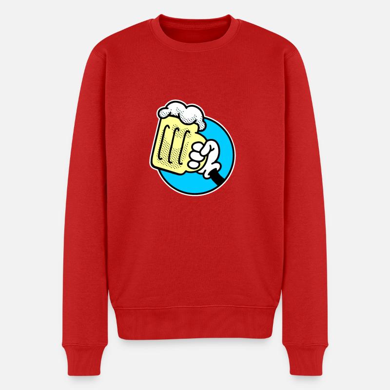 Alkohol und Bier Prost - Männer Premium Bio Pullover - Rot