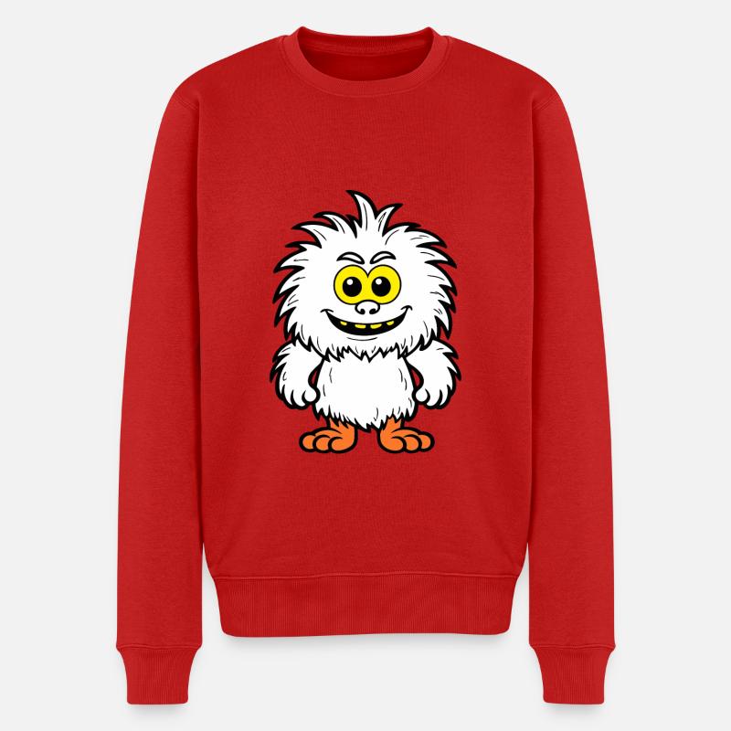 Drôle de monstre de compagnie - Pull Premium bio Homme - rouge