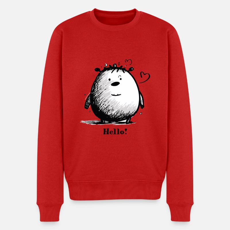 Cuddly Cuddly Cuddly Monster - Pull Premium bio Homme - rouge