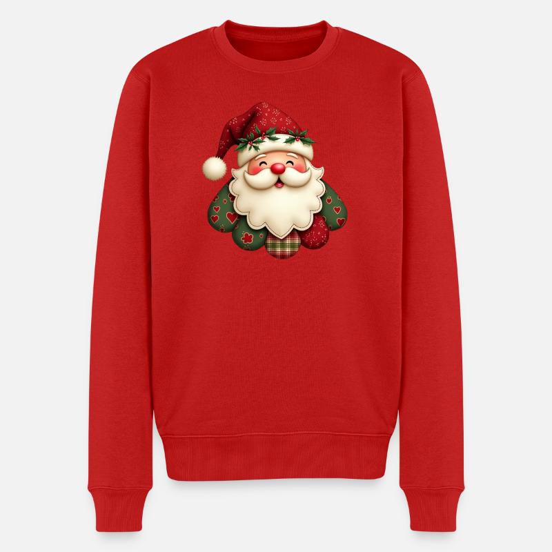 Kuscheliger Weihnachtsmann - Männer Premium Bio Pullover - Rot