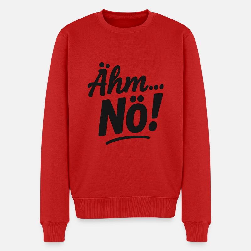 Déclaration drôle disant euh non - Pull Premium bio Homme - rouge