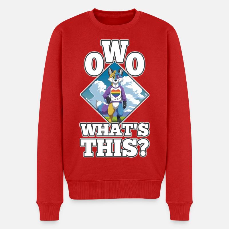 OwO What's This? - Männer Premium Bio Pullover - Rot