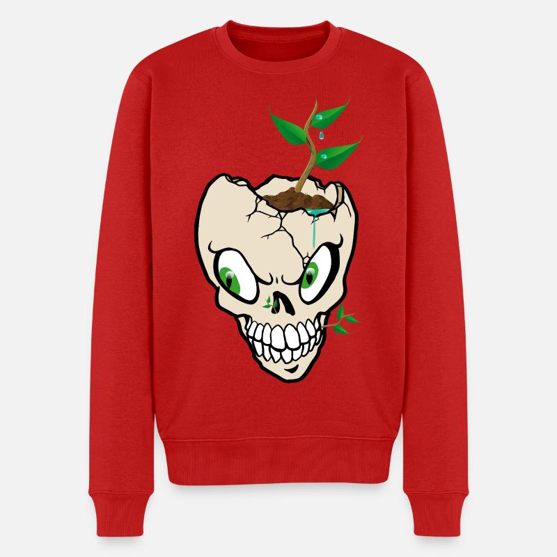 Croissance de la pousse de crâne - Pull Premium bio Homme - rouge