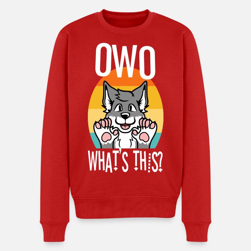 OwO Qu’est-ce que c’est ? - Pull Premium bio Homme - rouge