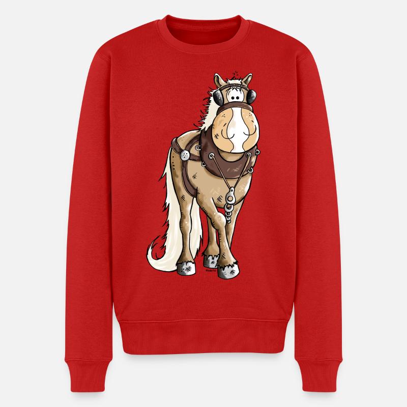 Gigantischer Kaltblüter - Kaltblut - Männer Premium Bio Pullover - Rot