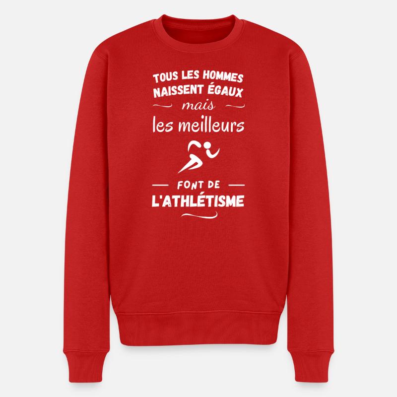 Athlétisme - Pull Premium bio Homme - rouge