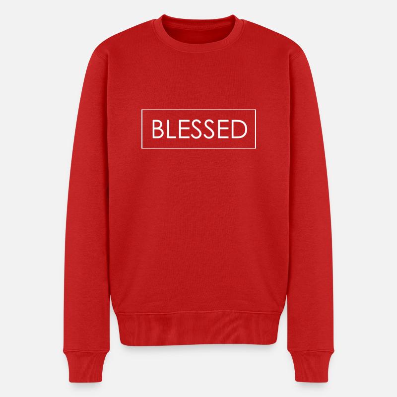 Christliche Sprüche - Männer Premium Bio Pullover - Rot