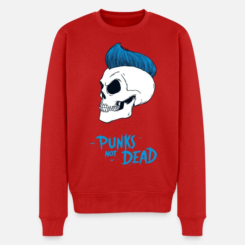 PUNKS NOT DEAD #2 - steam punk'n'roll - Pull Premium bio Homme - rouge