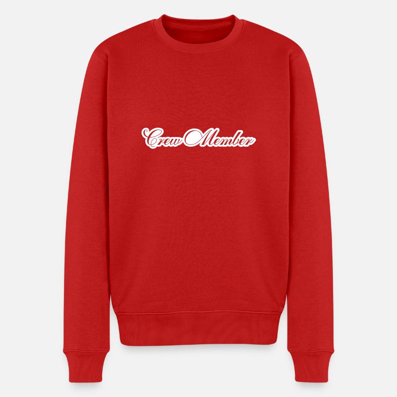 Crew Mitglied - Männer Premium Bio Pullover - Rot