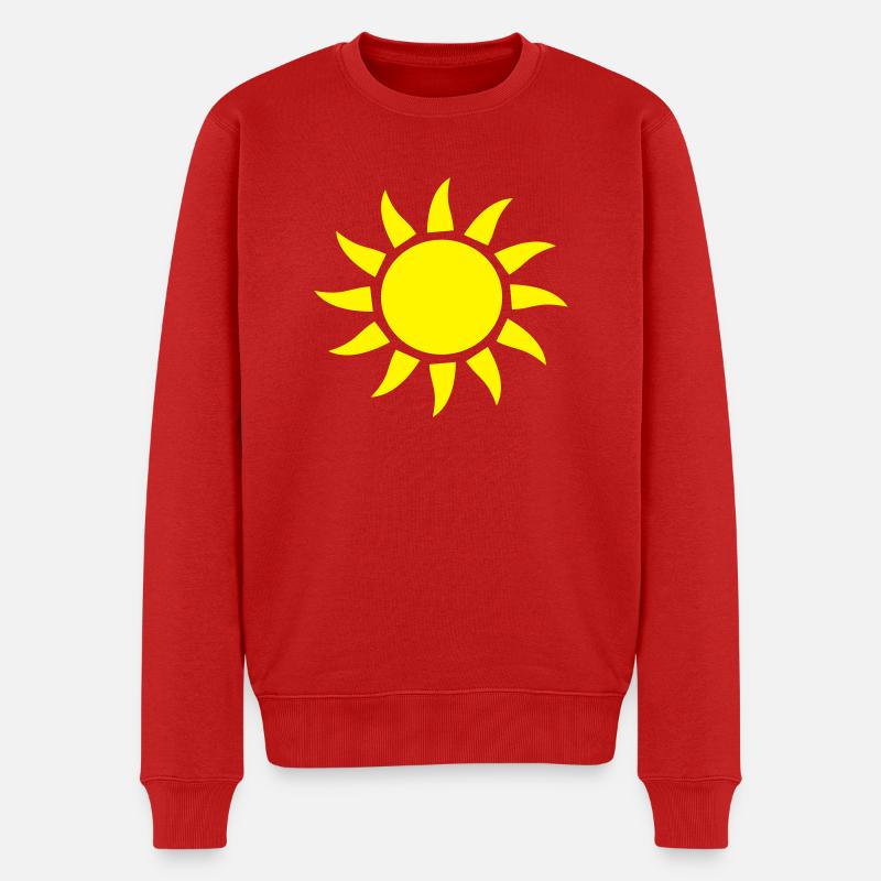 Sonnenshirt - Männer Premium Bio Pullover - Rot