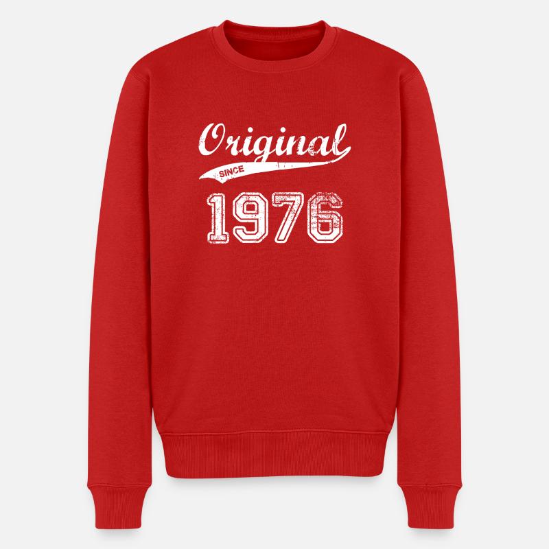 1976 - Männer Premium Bio Pullover - Rot
