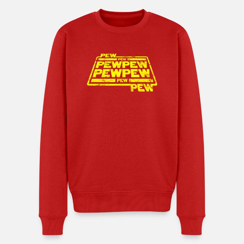 Pew Pew Pew - Männer Premium Bio Pullover - Rot