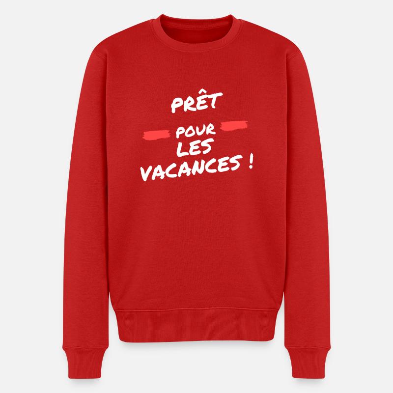 prêt pour les vacances - Pull Premium bio Homme - rouge