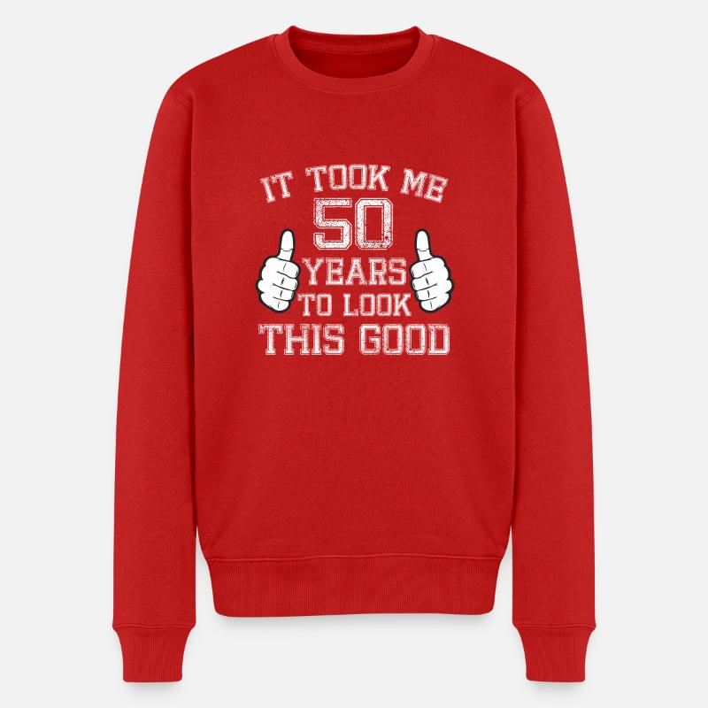 50. Birthday 1966 - Männer Premium Bio Pullover - Rot