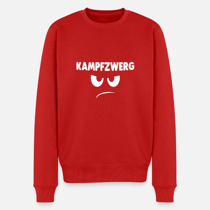 Kampfzwerg - Männer Premium Bio Pullover - Rot