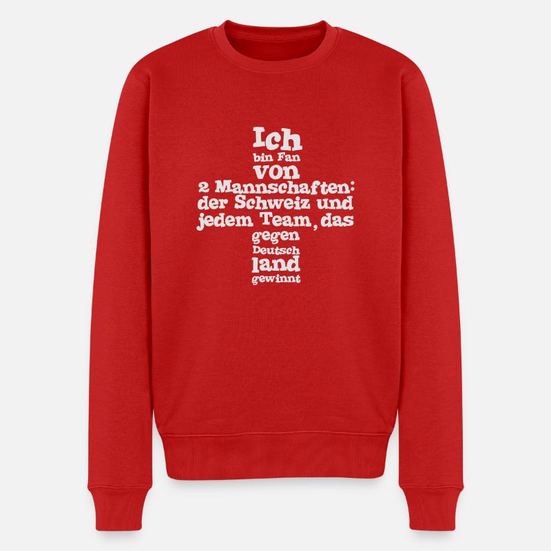 Fan von zwei Mannschaften - Männer Premium Bio Pullover - Rot