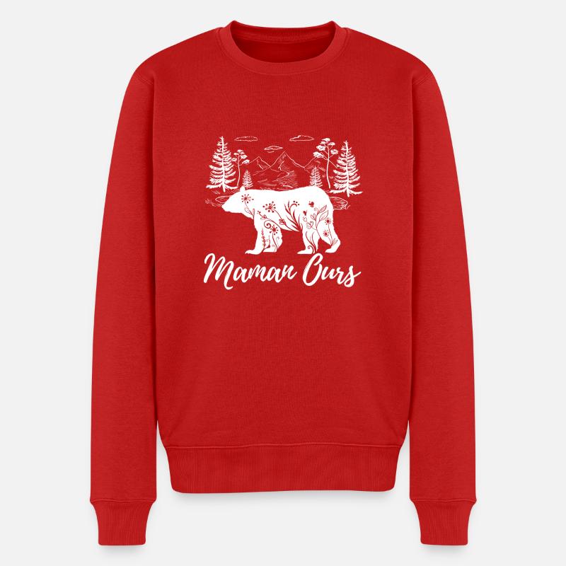 maman ours 2 - Pull Premium bio Homme - rouge