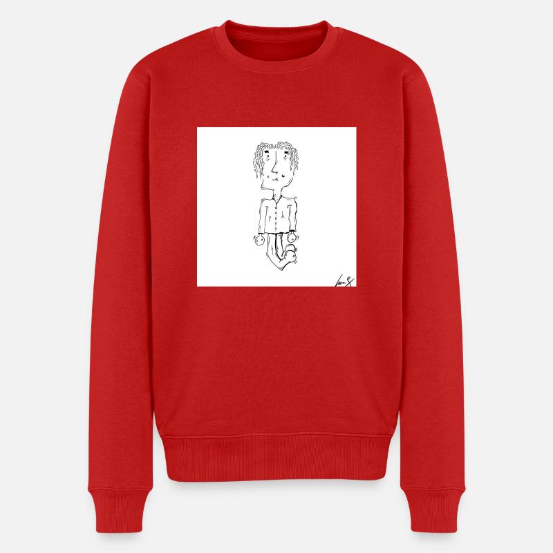 HeavyFloat - Männer Premium Bio Pullover - Rot