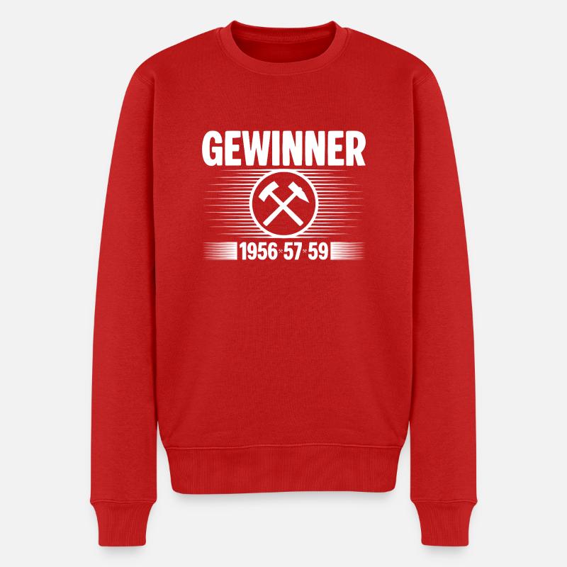 Erzgebirge Gewinner - Männer Premium Bio Pullover - Rot