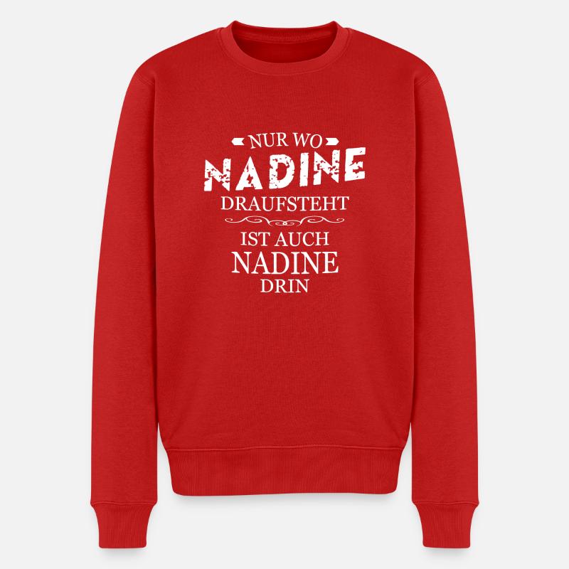 Nadine - Männer Premium Bio Pullover - Rot