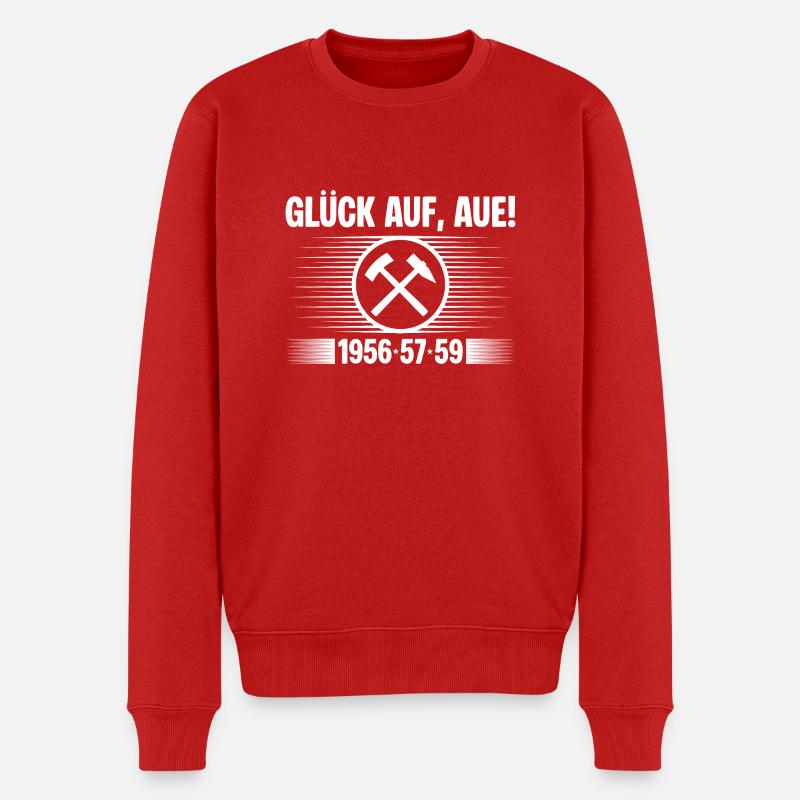 Glück auf - Männer Premium Bio Pullover - Rot