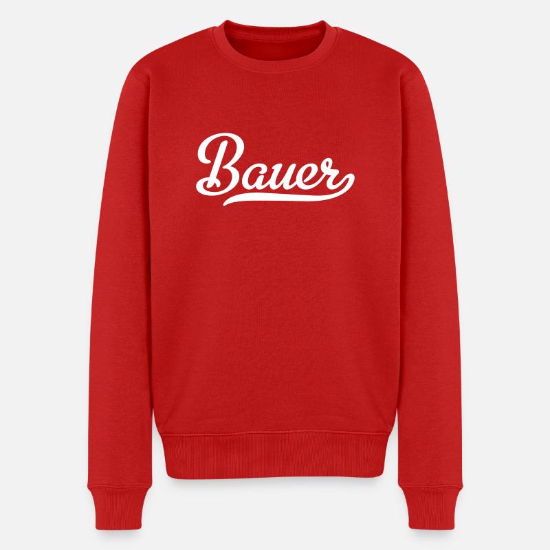 bauer - Männer Premium Bio Pullover - Rot