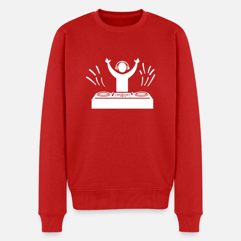 Platines vinyles Dj Party - Pull Premium bio Homme - rouge