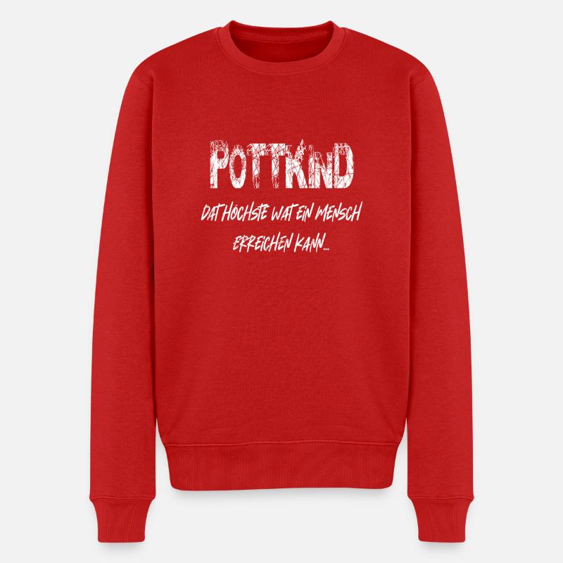 Ruhrpott Kind - Männer Premium Bio Pullover - Rot