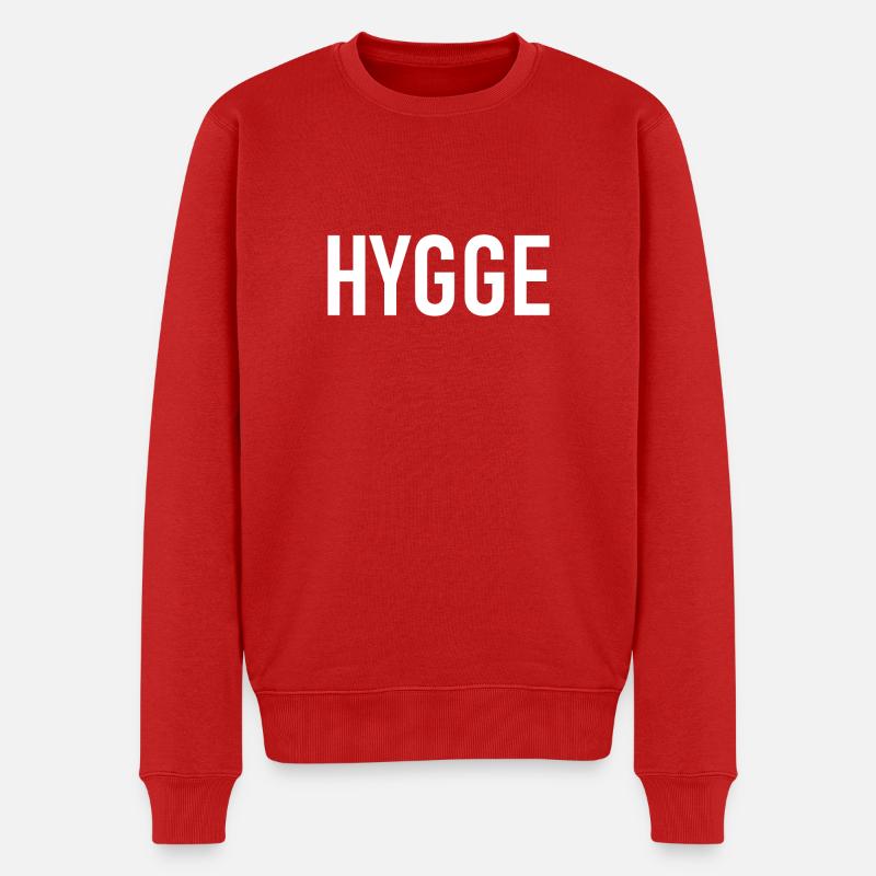 Hygge - Dänische Tradition - Lebensgefühl - Nett - Männer Premium Bio Pullover - Rot
