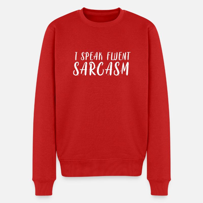 Je parle le sarcasme - Pull Premium bio Homme - rouge