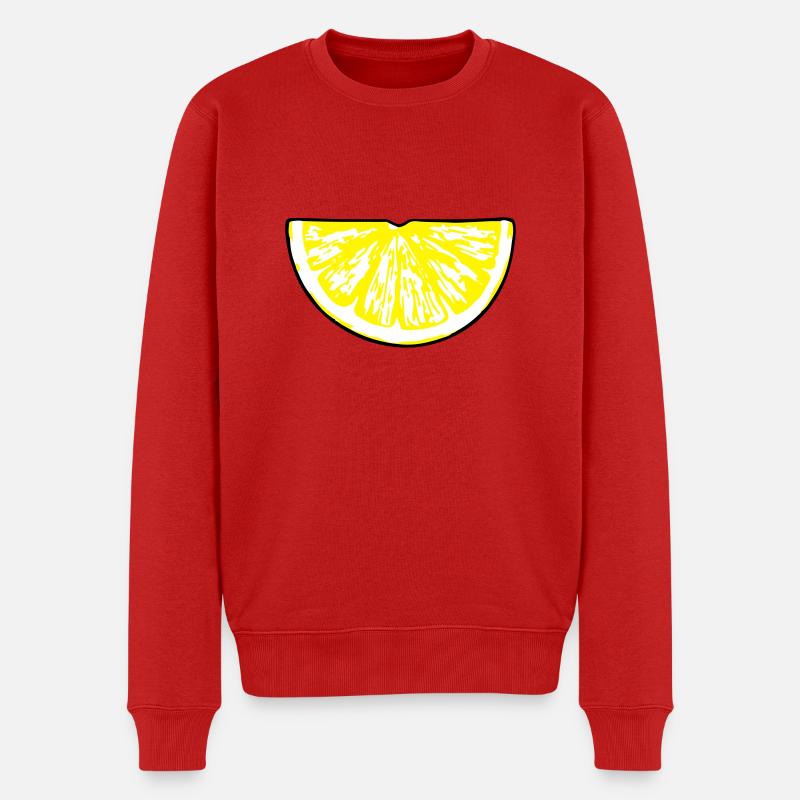 lemon_slice - Männer Premium Bio Pullover - Rot