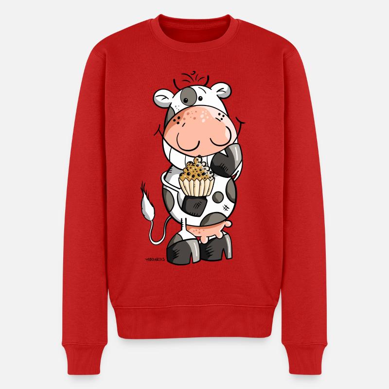 Mignon Vache - Pull Premium bio Homme - rouge