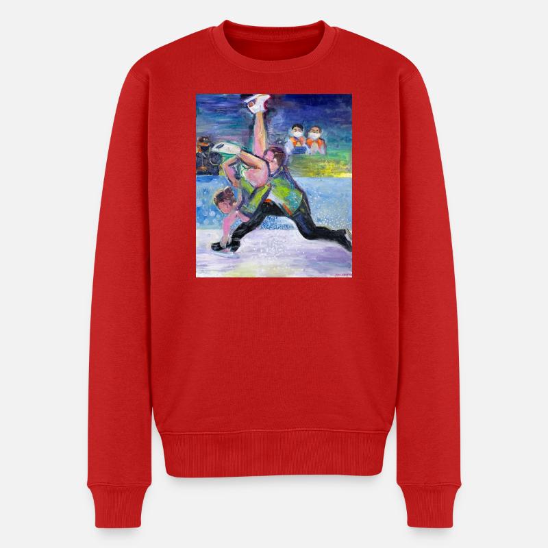 If Love is a Fire, Add more Wood - Männer Premium Bio Pullover - Rot