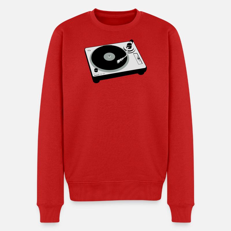 Turntable - Männer Premium Bio Pullover - Rot