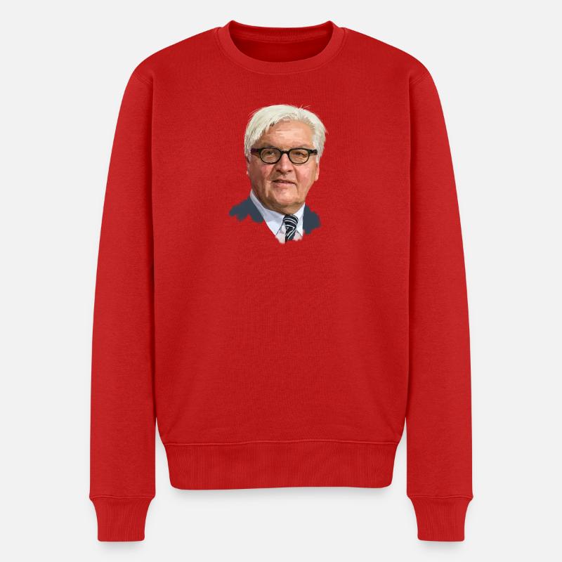 Frank-Walter Steinmeier - Männer Premium Bio Pullover - Rot
