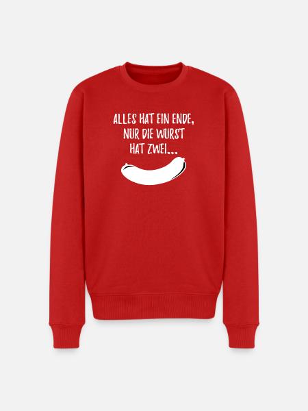 Alles Wurst weis - Männer Premium Bio Pullover - Rot