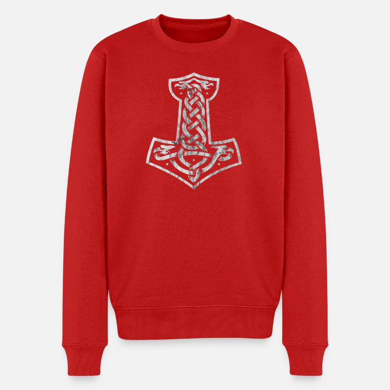 Mjolnir - Pull Premium bio Homme - rouge