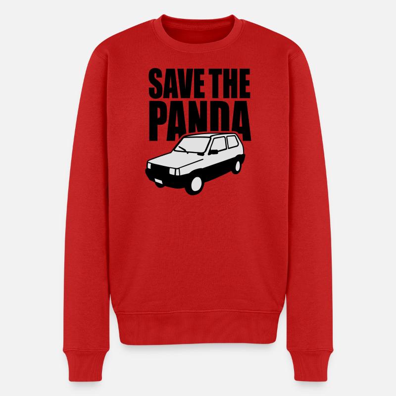 Save the panda - Männer Premium Bio Pullover - Rot