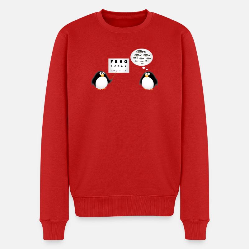 Test Penguin Seh - Ophtalmologiste - Pull Premium bio Homme - rouge