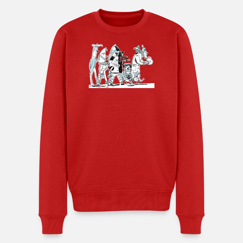 Rheinischer Karneval - Männer Premium Bio Pullover - Rot
