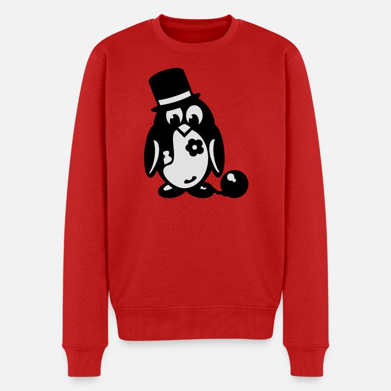 baccalauréat pingouin - Pull Premium bio Homme - rouge