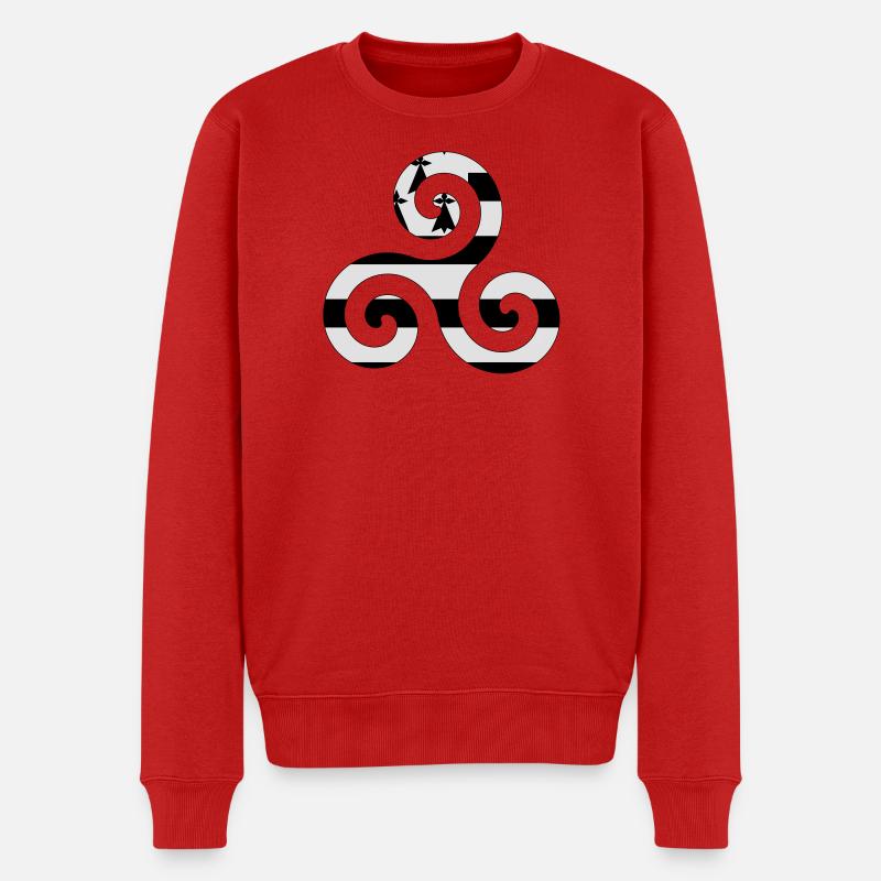 Bretagne ! - Männer Premium Bio Pullover - Rot